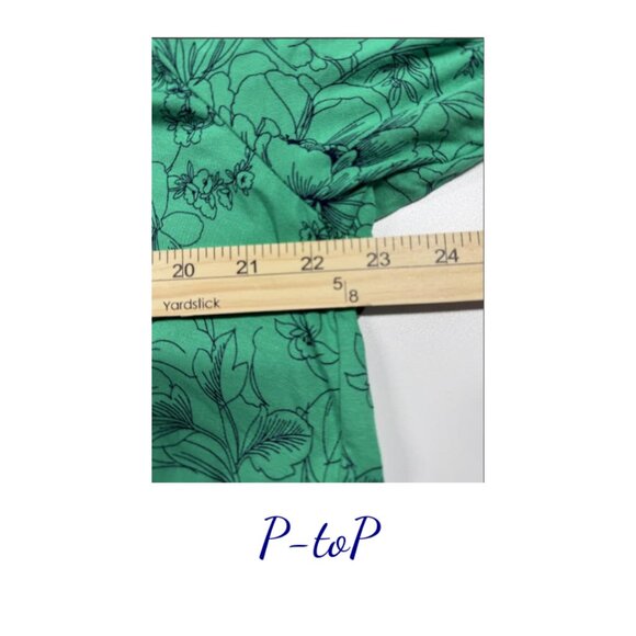 Liz Claiborne Green Floral Blouse - NWT, XXL, Stylish & Versatile - Picture 6 of 8